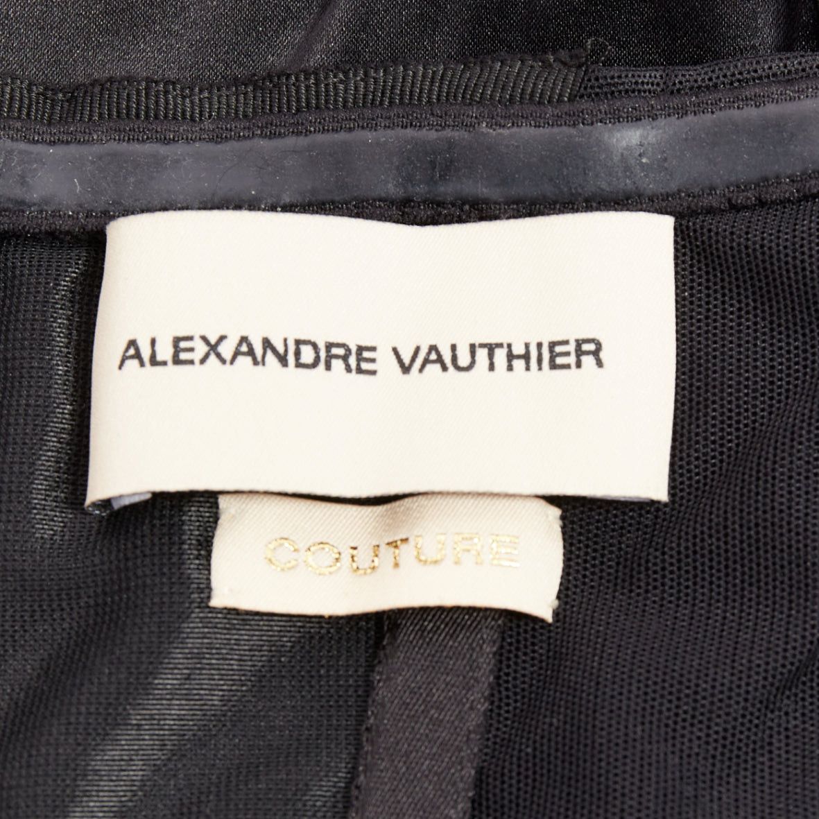 Alexandre Vauthier ALEXANDRE VAUTHIER COUTURE black chiffon ruched tulle flared crystal skirt dress Size S / US 4 / IT 40 - 11 Thumbnail