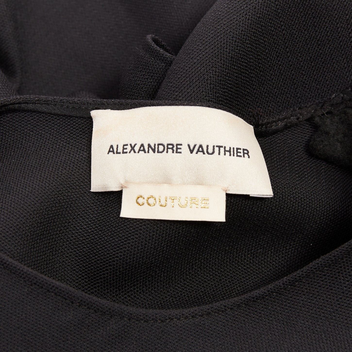 Alexandre Vauthier ALEXANDRE VAUTHIER COUTURE AW2023 Runway black crepe power shoulder asymmetric drape top Size S / US 4 / IT 40 - 9 Thumbnail