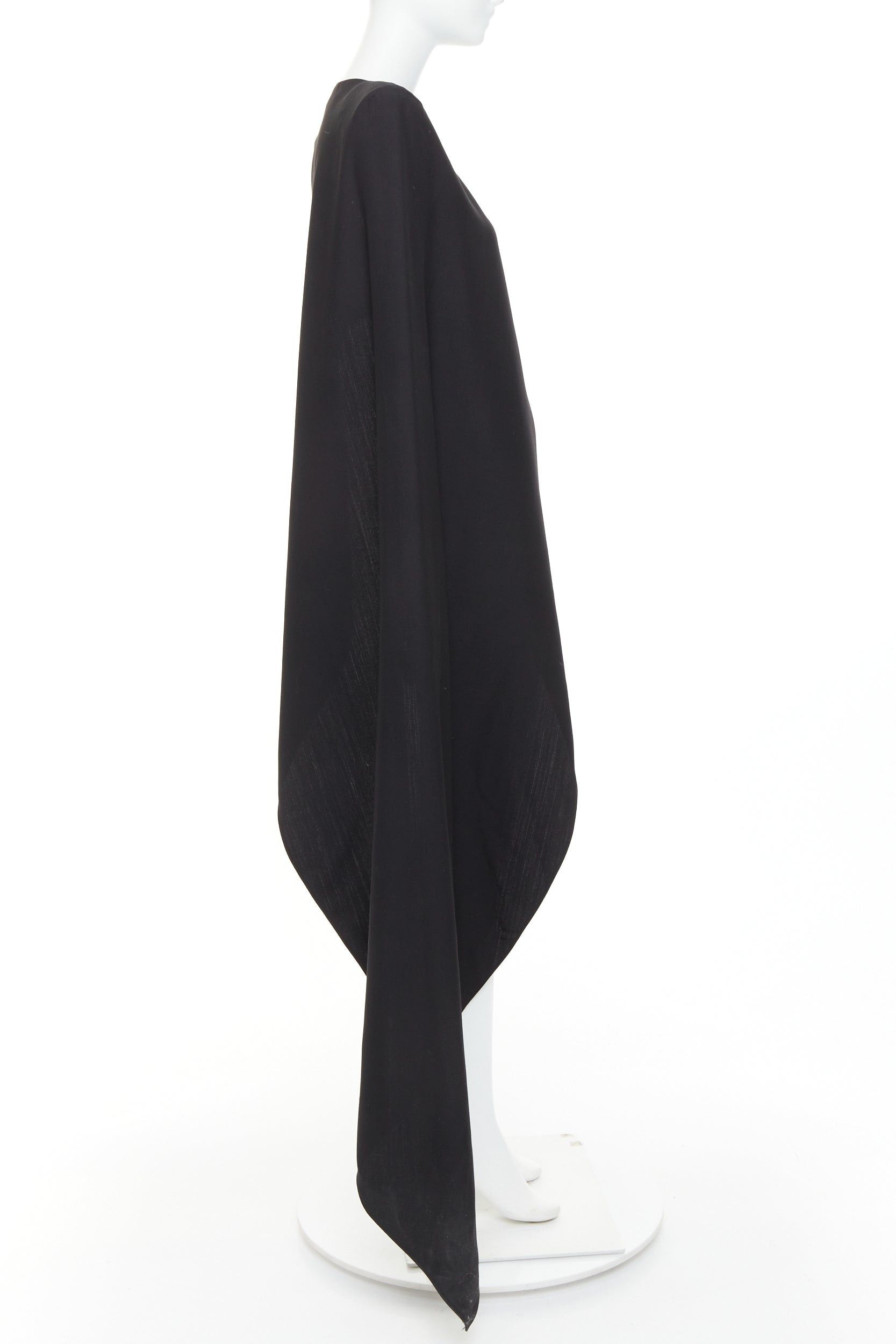 Alexandre Vauthier ALEXANDRE VAUTHIER COUTURE AW2023 Runway black crepe power shoulder asymmetric drape top Size S / US 4 / IT 40 - 4 Thumbnail