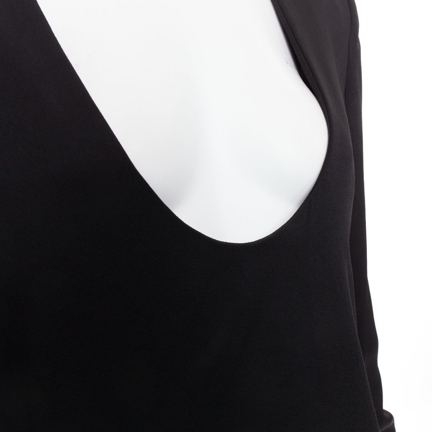 Alexandre Vauthier ALEXANDRE VAUTHIER COUTURE black padded shoulder scoop neck long sleeve top Size S / US 4 / IT 40 - 7 Thumbnail