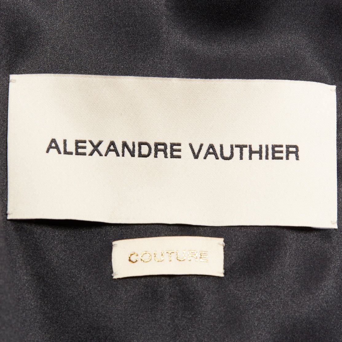 Alexandre Vauthier ALEXANDRE VAUTHIER COUTURE Runway black gold logo buttons plunge neck waistcoat vest Size S / US 4 / IT 40 - 8 Thumbnail