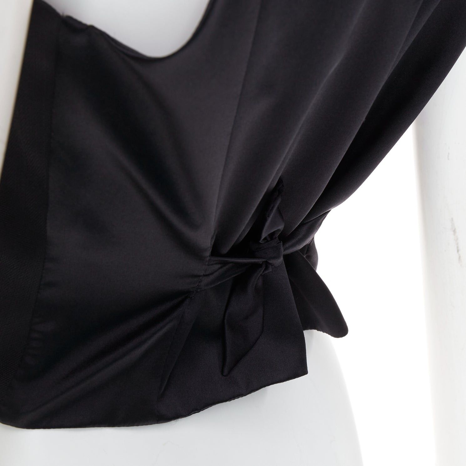 Alexandre Vauthier ALEXANDRE VAUTHIER COUTURE Runway black gold logo buttons plunge neck waistcoat vest Size S / US 4 / IT 40 - 7 Thumbnail