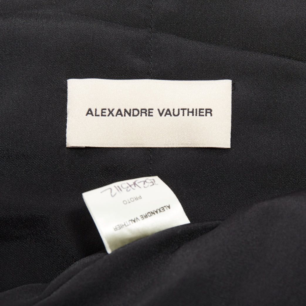 Alexandre Vauthier ALEXANDRE VAUTHIER Runway black silky 3 buttons slit pocket waist coat vest Size S / US 4 / IT 40 - 8 Thumbnail