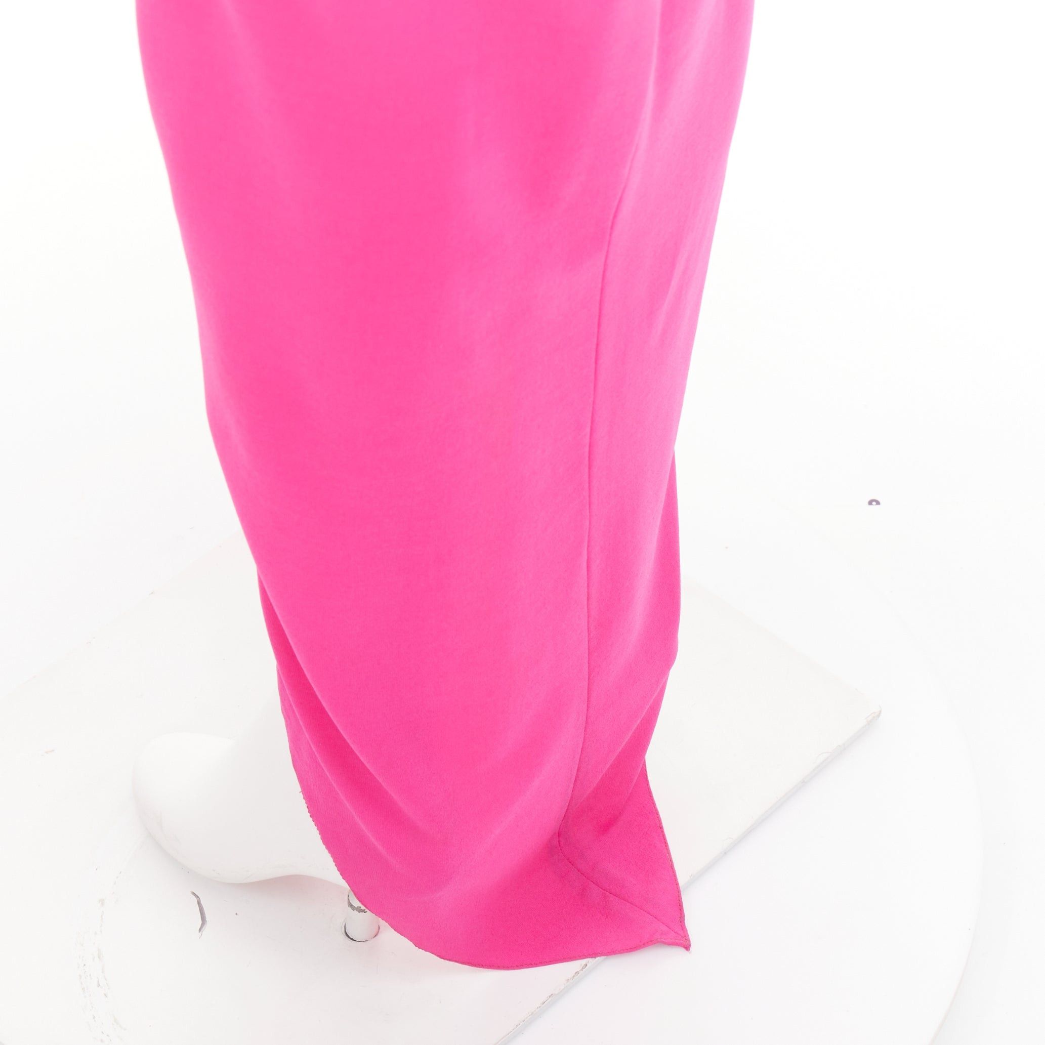 Alexandre Vauthier ALEXANDRE VAUTHIER pink viscose Power shoulder plunge drape dress FE36 Size S / US 4 / IT 40 - 7 Thumbnail