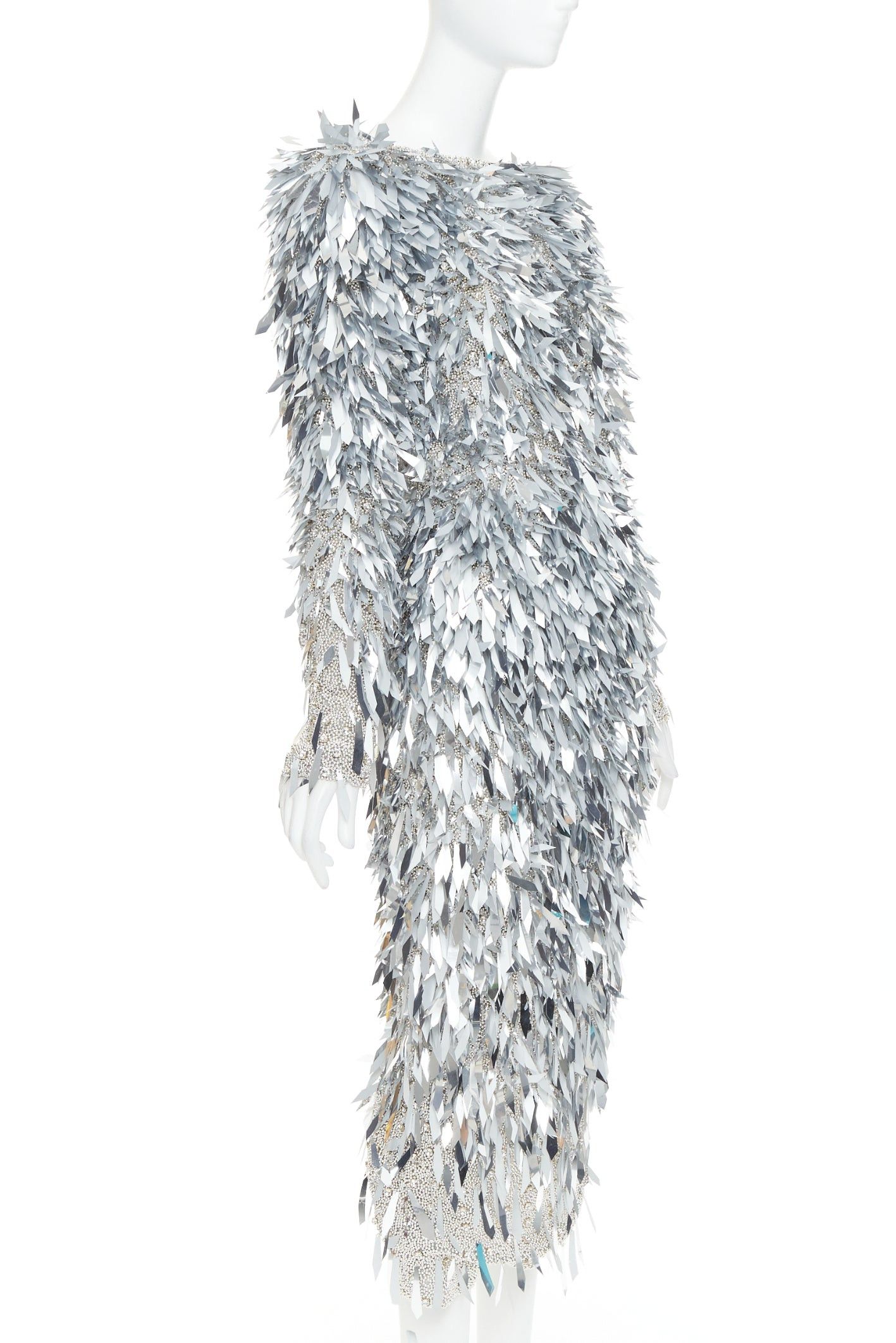 Alexandre Vauthier rare ALEXANDRE VAUTHIER COUTURE AW2023 Runway Maison Lesage bead feathered pailette dress Size S / US 4 / IT 40 - 3 Thumbnail