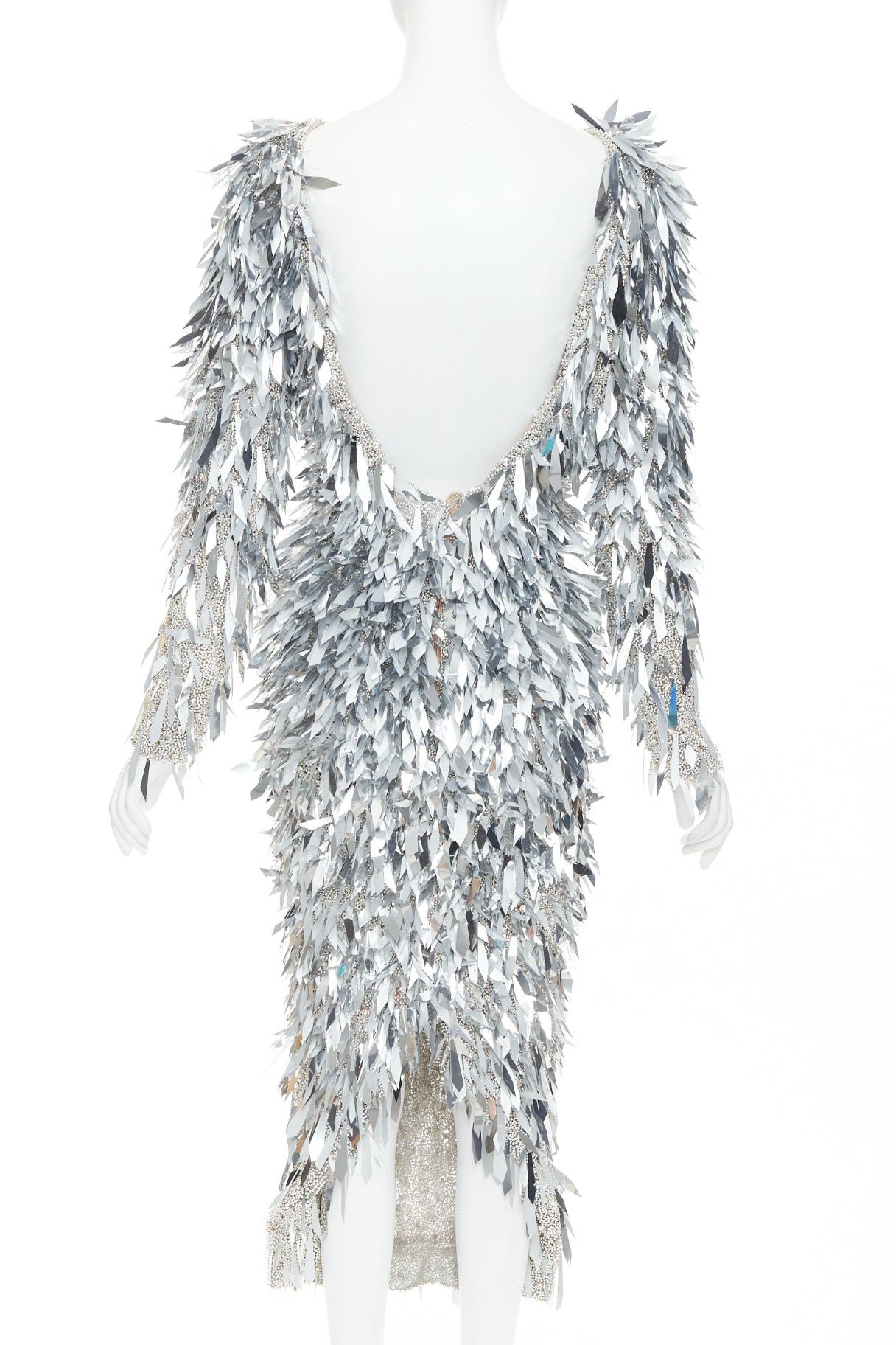 Alexandre Vauthier rare ALEXANDRE VAUTHIER COUTURE AW2023 Runway Maison Lesage bead feathered pailette dress Size S / US 4 / IT 40 - 5 Thumbnail