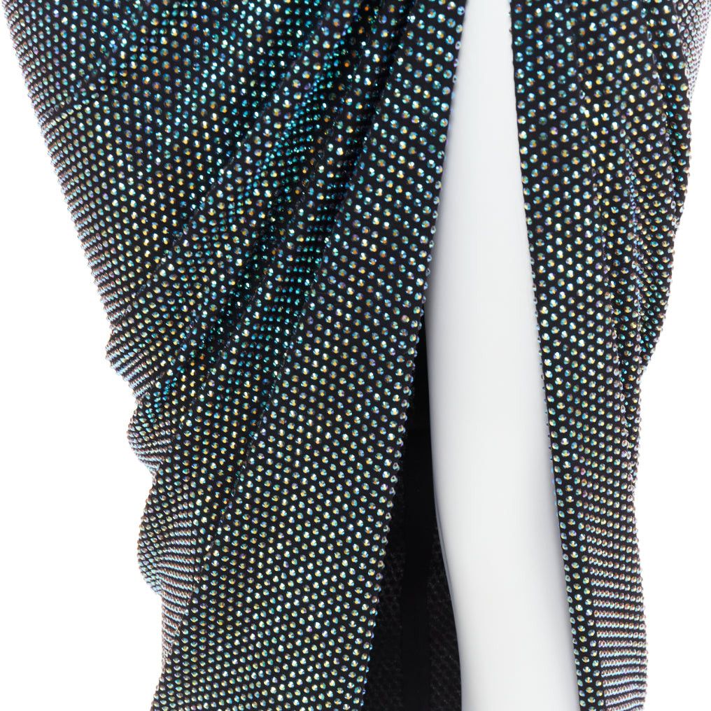 Alexandre Vauthier ALEXANDRE VAUTHIER 2021 blue black crystal bustier high slit strapless gown Size S / US 4 / IT 40 - 9 Thumbnail