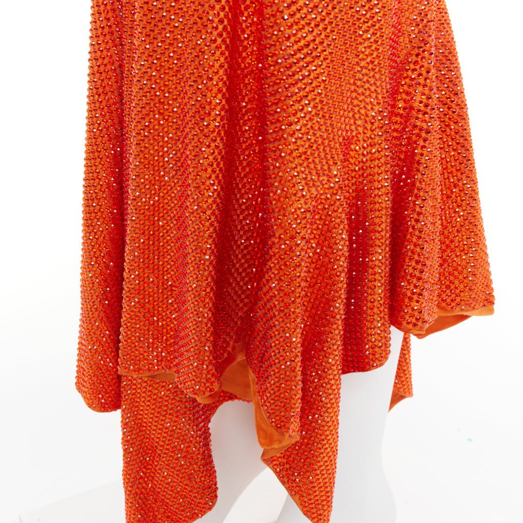 Alexandre Vauthier rare ALEXANDRE VAUTHIER COUTURE AW2018 Runway orange strass crystal one shoulder dress Size S / US 4 / IT 40 - 9 Thumbnail
