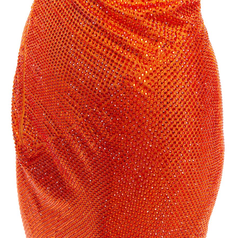 Alexandre Vauthier rare ALEXANDRE VAUTHIER COUTURE AW2018 Runway orange strass crystal one shoulder dress Size S / US 4 / IT 40 - 8 Thumbnail