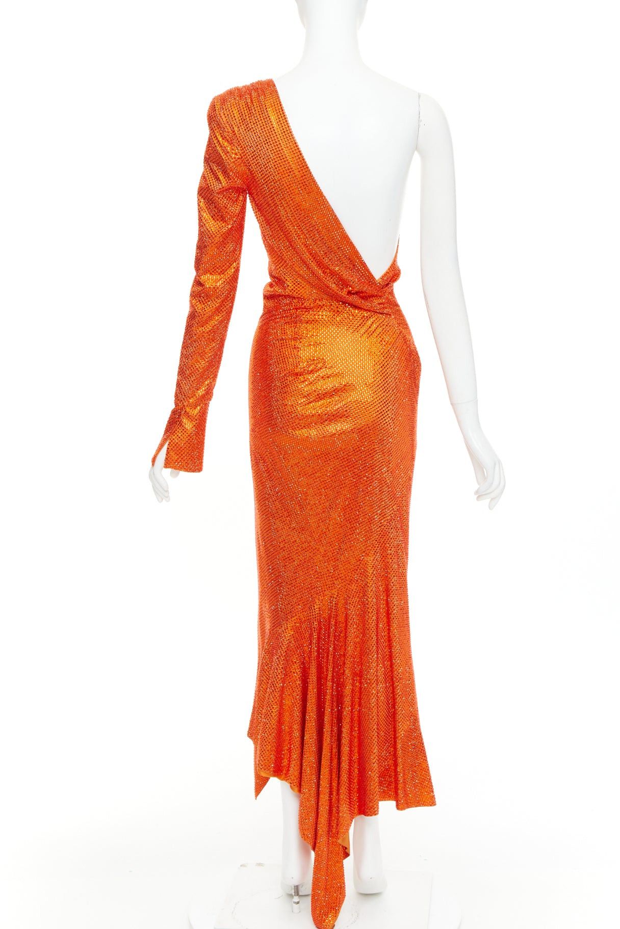 Alexandre Vauthier rare ALEXANDRE VAUTHIER COUTURE AW2018 Runway orange strass crystal one shoulder dress Size S / US 4 / IT 40 - 5 Thumbnail