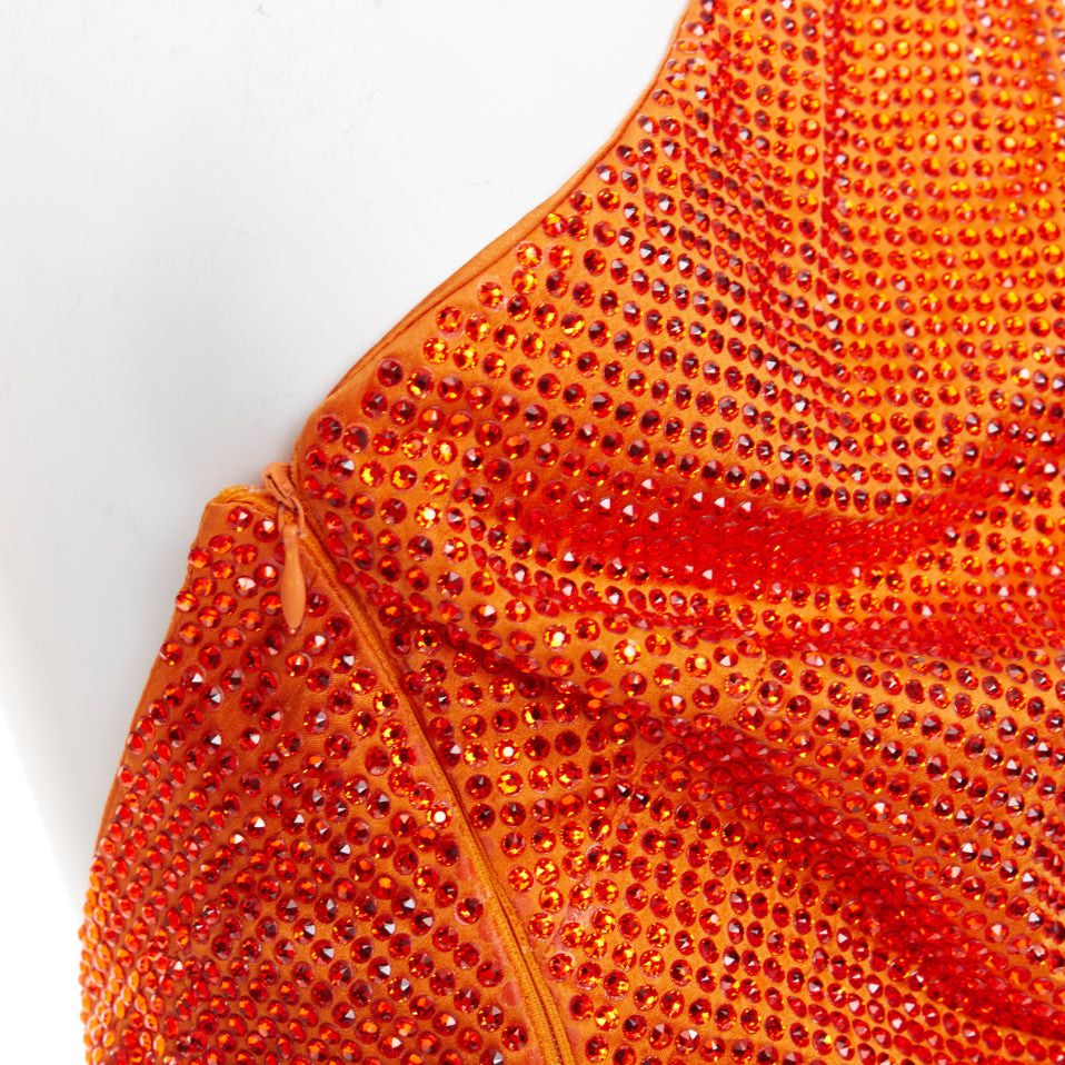 Alexandre Vauthier rare ALEXANDRE VAUTHIER COUTURE AW2018 Runway orange strass crystal one shoulder dress Size S / US 4 / IT 40 - 7 Thumbnail