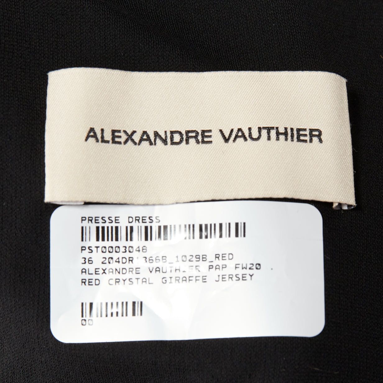 Alexandre Vauthier ALEXANDRE VAUTHIER red black Giraffe crystal strass encrusted jersey mini dress Size S / US 4 / IT 40 - 10 Thumbnail