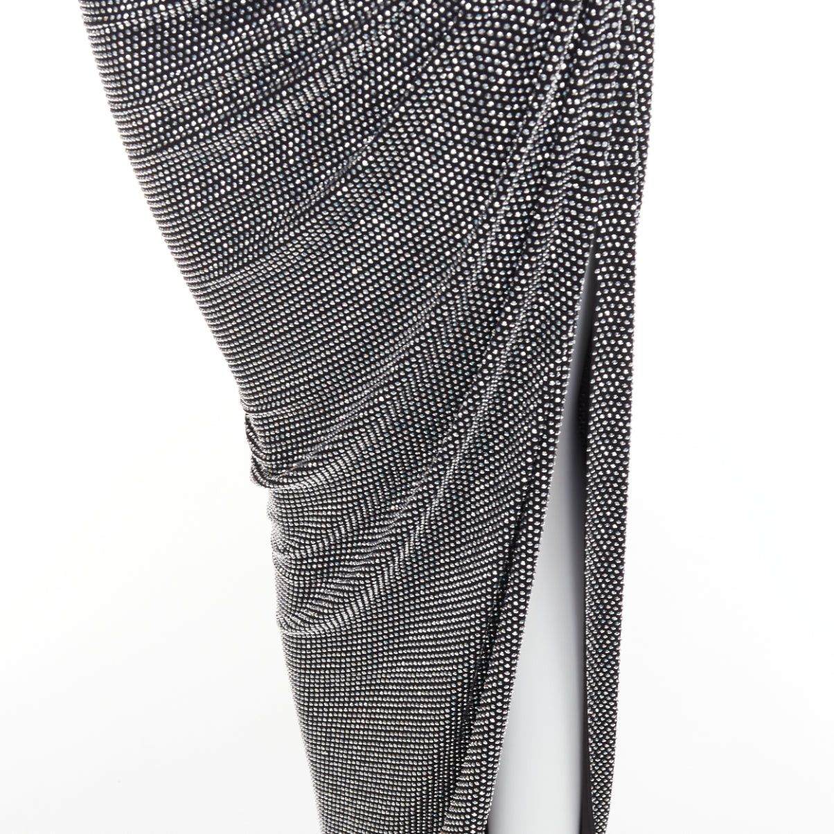 Alexandre Vauthier ALEXANDRE VAUTHIER silver strass crystal twisted bust cut out draped skirt gown Size S / US 4 / IT 40 - 8 Thumbnail