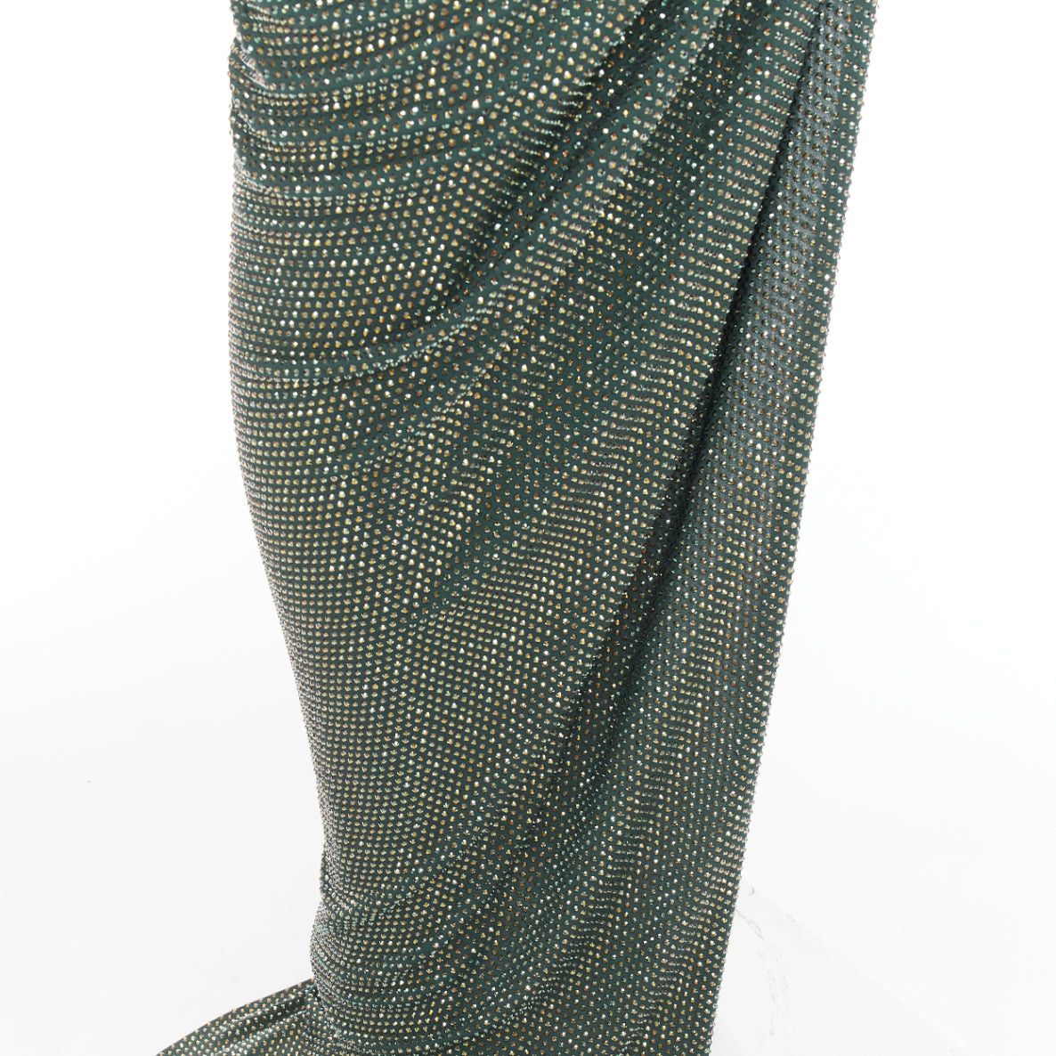 Alexandre Vauthier ALEXANDRE VAUTHIER Scarabeus green strass crystal cut out twisted bust low waist gown Size S / US 4 / IT 40 - 8 Thumbnail