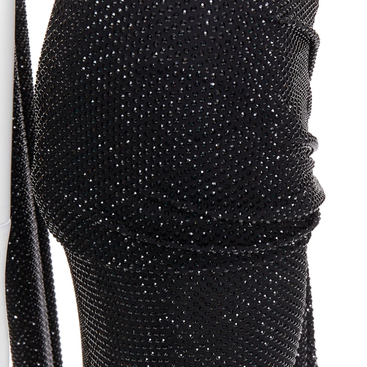 Alexandre Vauthier rare ALEXANDRE VAUTHIER COUTURE SS2020 Runway black strass crystal ruched waist drape sash train gown Size S / US 4 / IT 40 - 10 Thumbnail