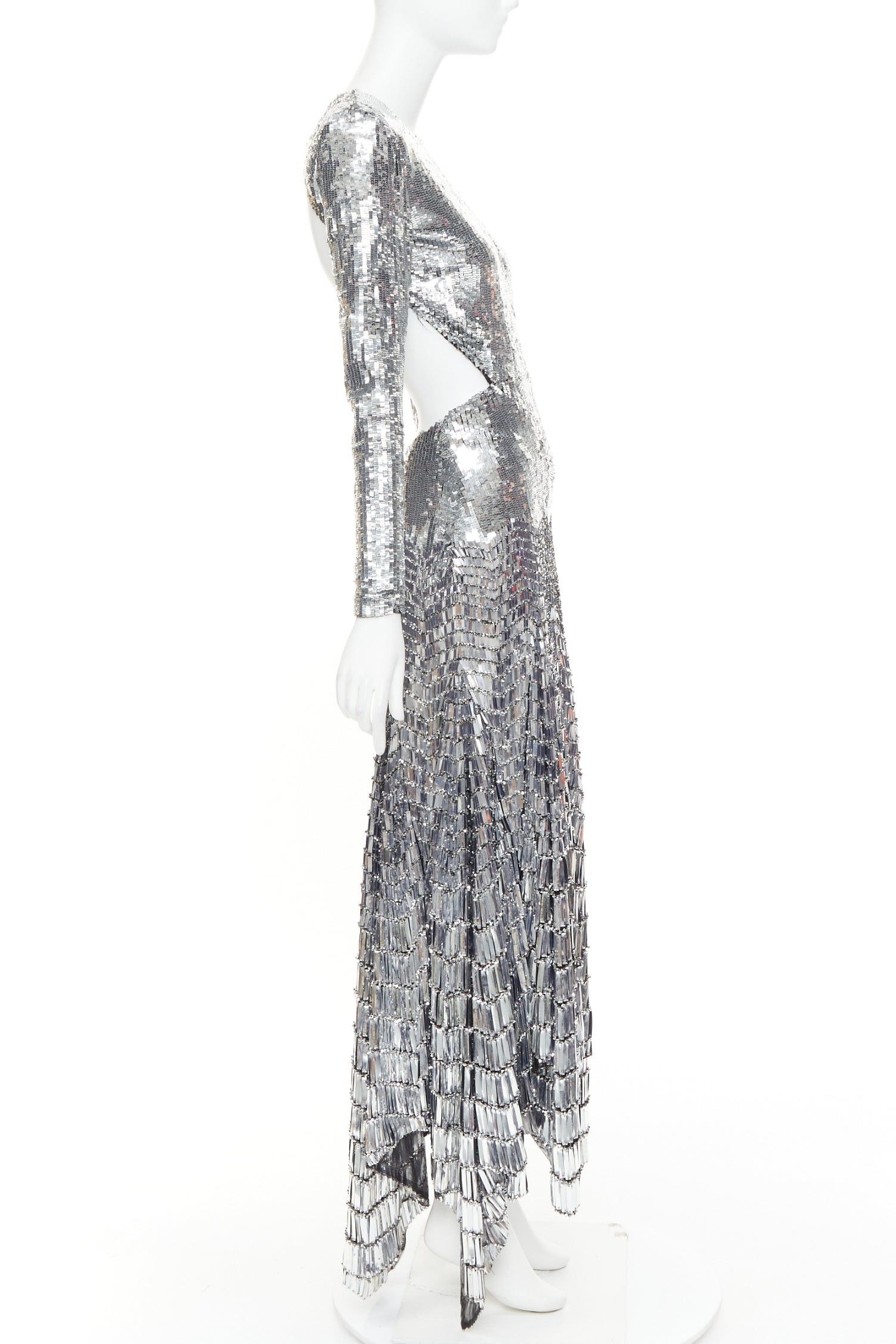 Alexandre Vauthier rare ALEXANDRE VAUTHIER COUTURE SS2022 Runway Lesage silver gradient sequins paillette gown Size S / US 4 / IT 40 - 4 Thumbnail