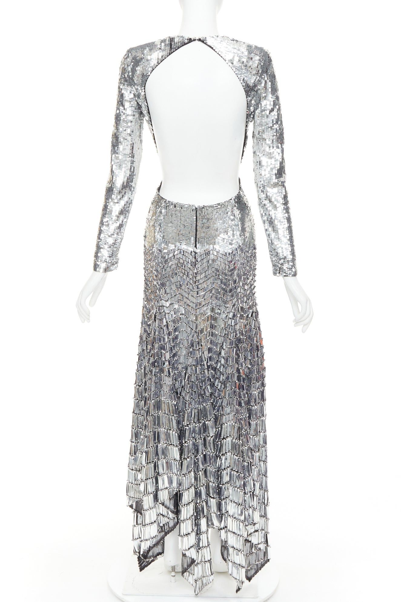 Alexandre Vauthier rare ALEXANDRE VAUTHIER COUTURE SS2022 Runway Lesage silver gradient sequins paillette gown Size S / US 4 / IT 40 - 5 Thumbnail