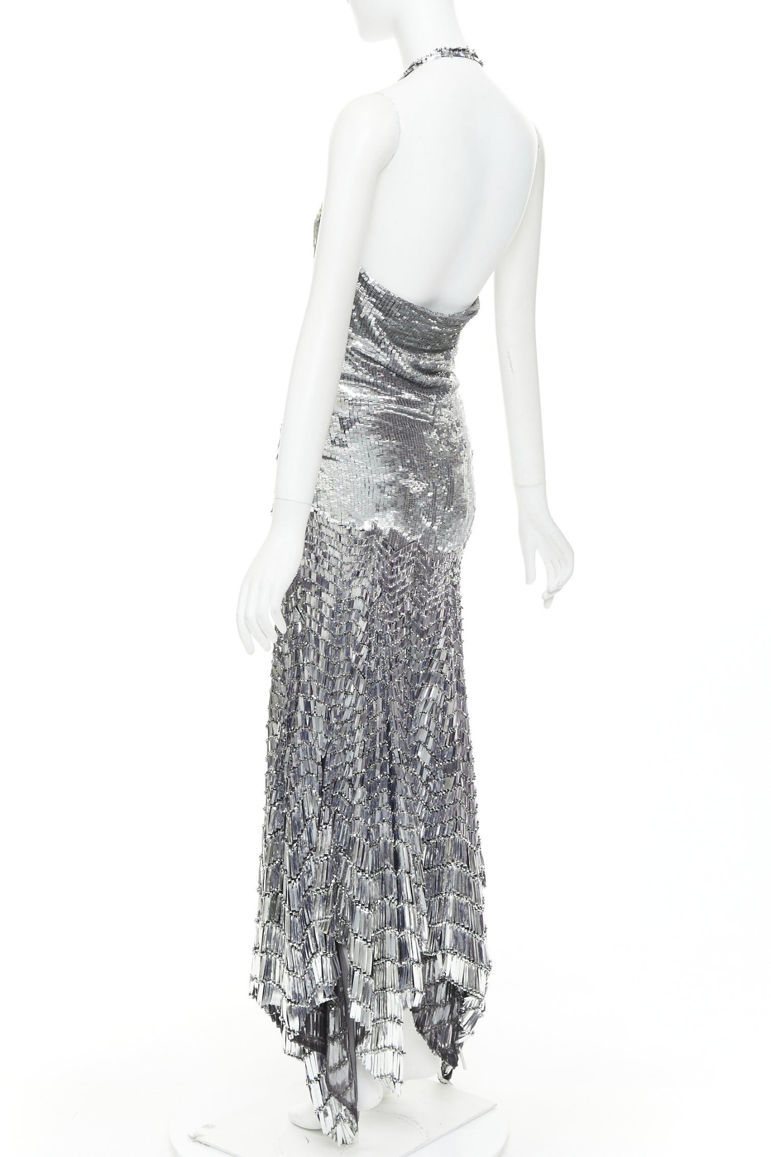 Alexandre Vauthier rare ALEXANDRE VAUTHIER COUTURE SS2022 Runway Lesage silver gradient sequins paillettes gown Size S / US 4 / IT 40 - 6 Thumbnail