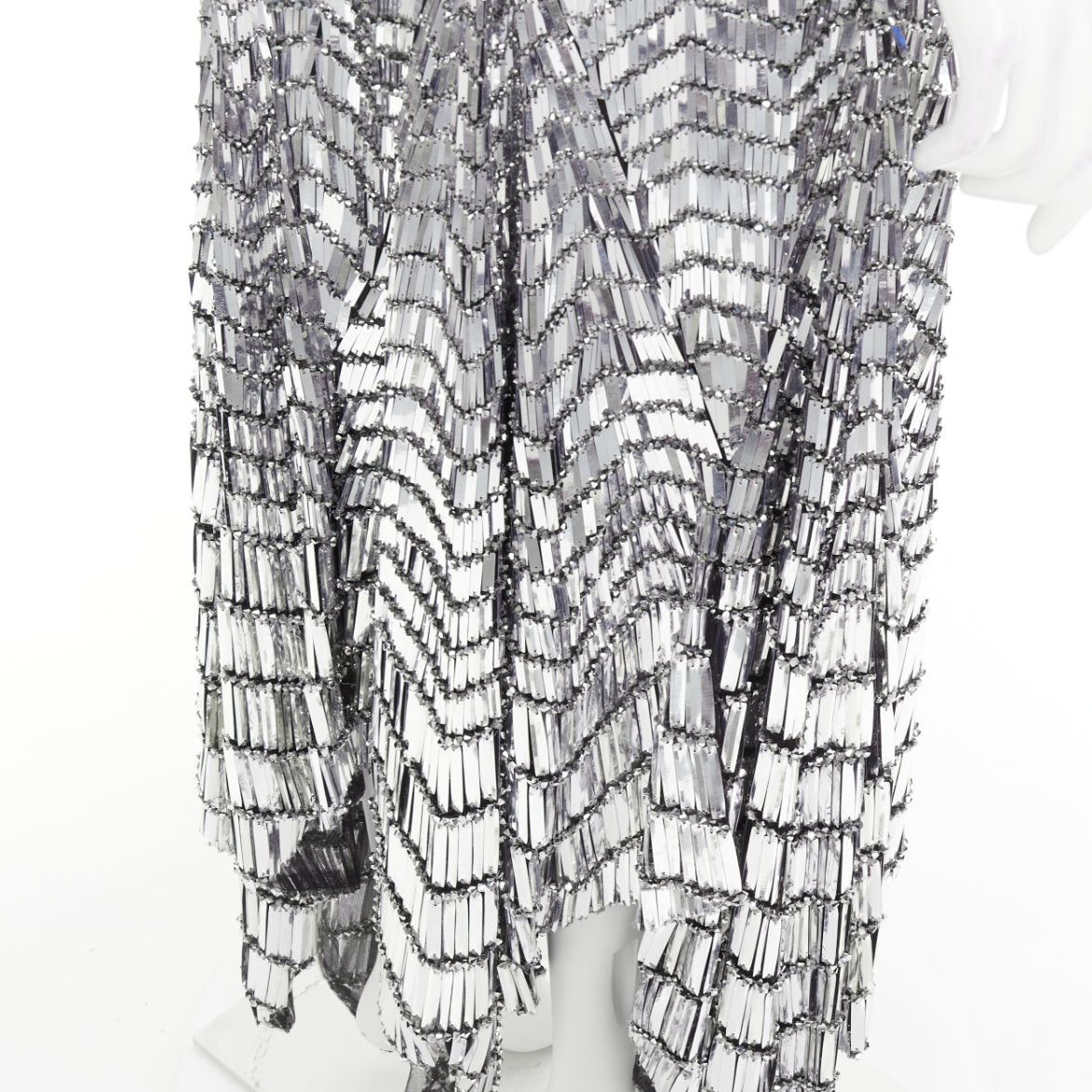 Alexandre Vauthier rare ALEXANDRE VAUTHIER COUTURE SS2022 Runway Lesage silver gradient sequins paillettes gown Size S / US 4 / IT 40 - 10 Thumbnail