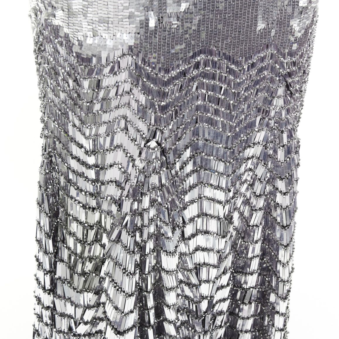 Alexandre Vauthier rare ALEXANDRE VAUTHIER COUTURE SS2022 Runway Lesage silver gradient sequins paillettes gown Size S / US 4 / IT 40 - 2 Thumbnail