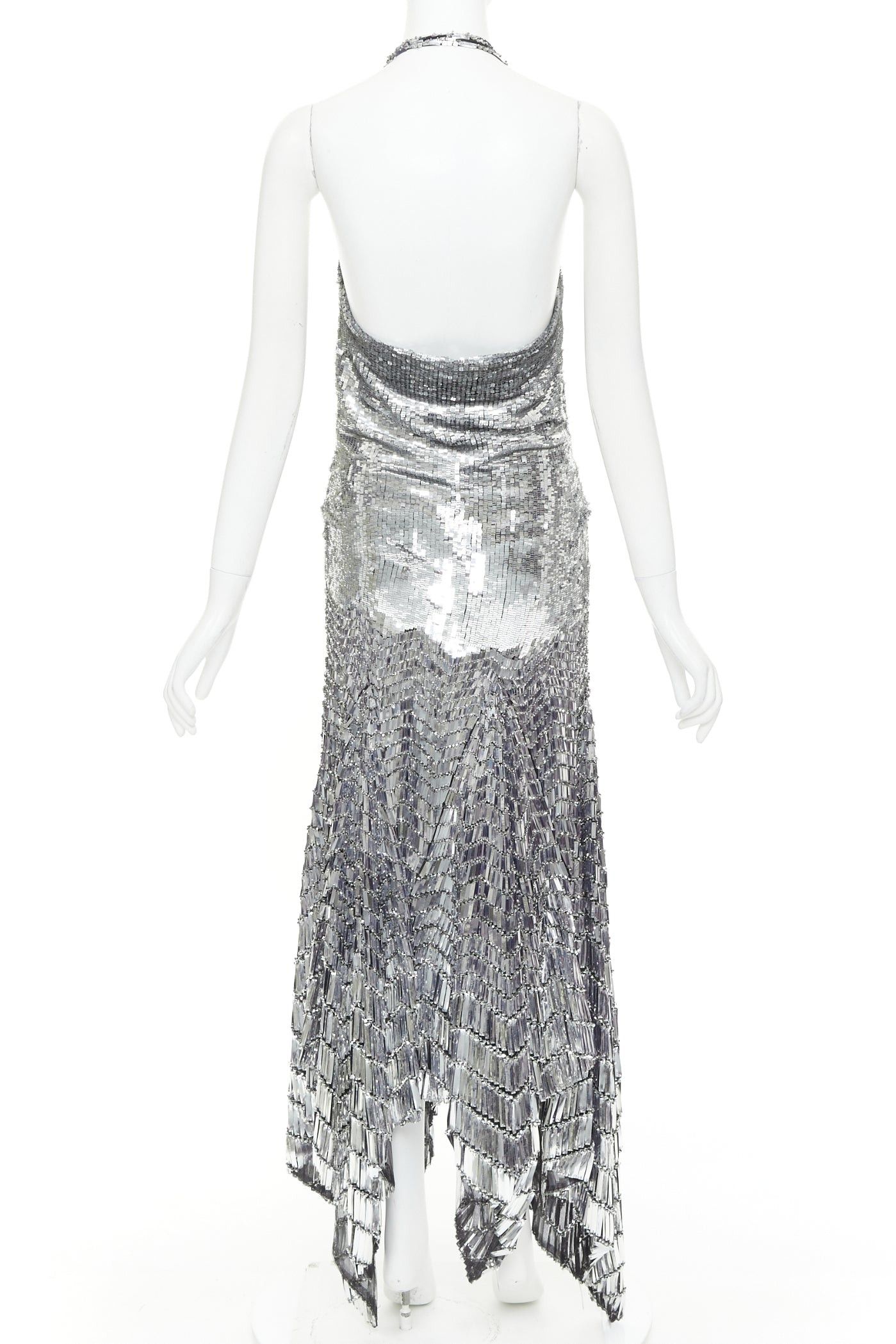 Alexandre Vauthier rare ALEXANDRE VAUTHIER COUTURE SS2022 Runway Lesage silver gradient sequins paillettes gown Size S / US 4 / IT 40 - 5 Thumbnail