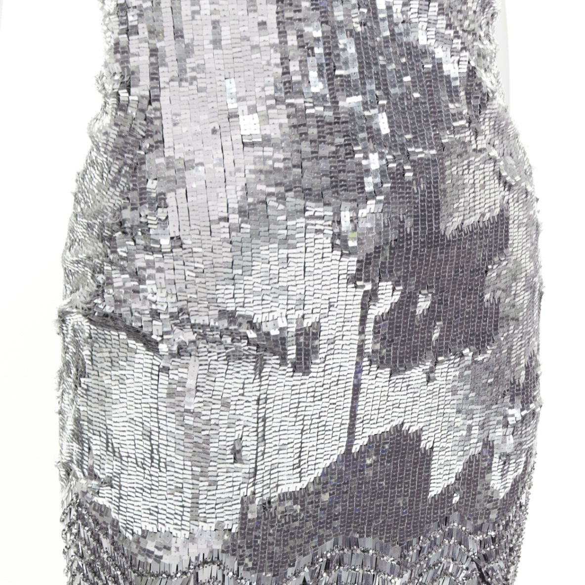 Alexandre Vauthier rare ALEXANDRE VAUTHIER COUTURE SS2022 Runway Lesage silver gradient sequins paillettes gown Size S / US 4 / IT 40 - 8 Thumbnail