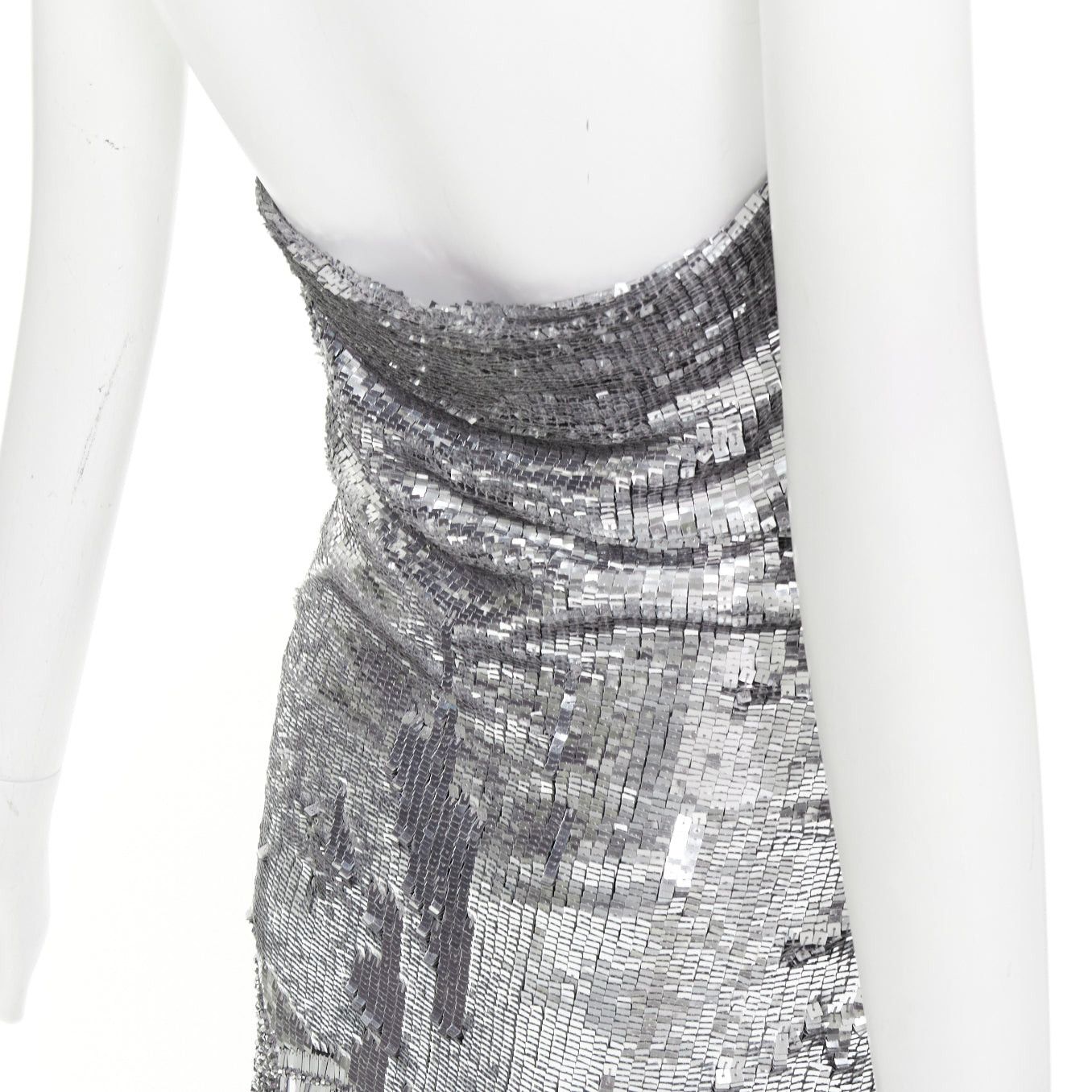 Alexandre Vauthier rare ALEXANDRE VAUTHIER COUTURE SS2022 Runway Lesage silver gradient sequins paillettes gown Size S / US 4 / IT 40 - 9 Thumbnail