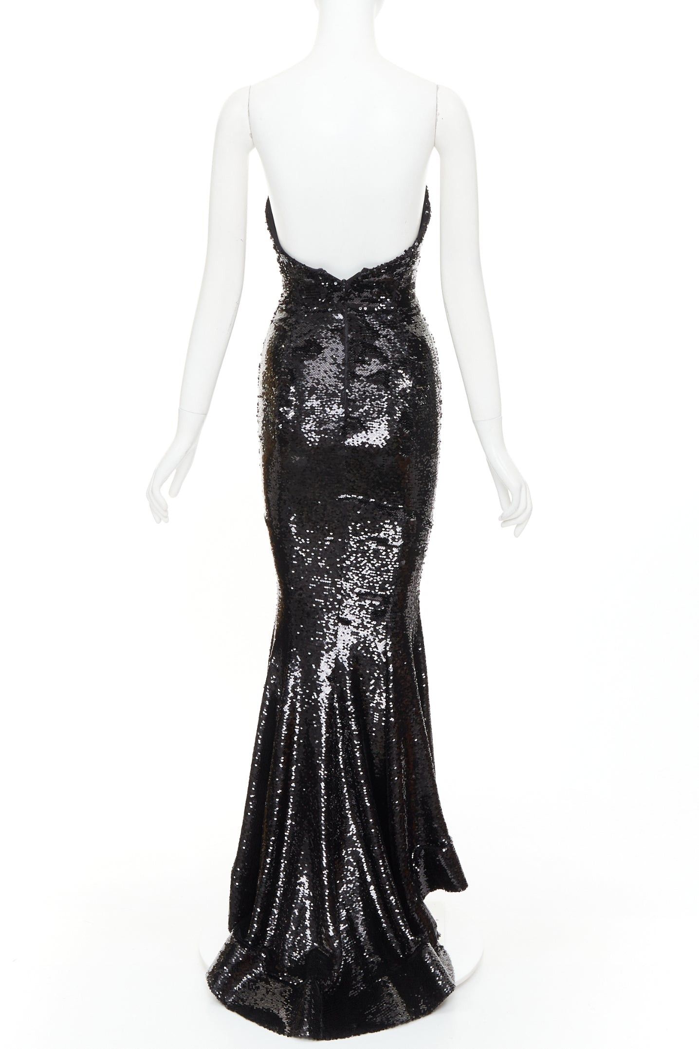 Alexandre Vauthier ALEXANDRE VAUTHIER COUTURE AW2019 Runway black sequin strapless corseted mermaid gown Size S / US 4 / IT 40 - 5 Thumbnail