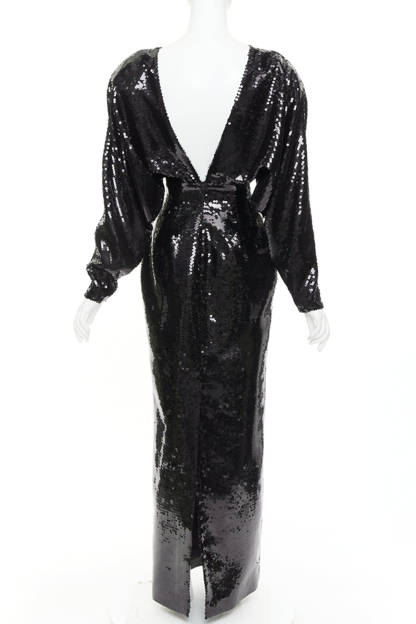 Alexandre Vauthier rare ALEXANDRE VAUTHIER COUTURE AW2022 Runway black sequin batwing drape gown dress Size S / US 4 / IT 40 - 2 Thumbnail