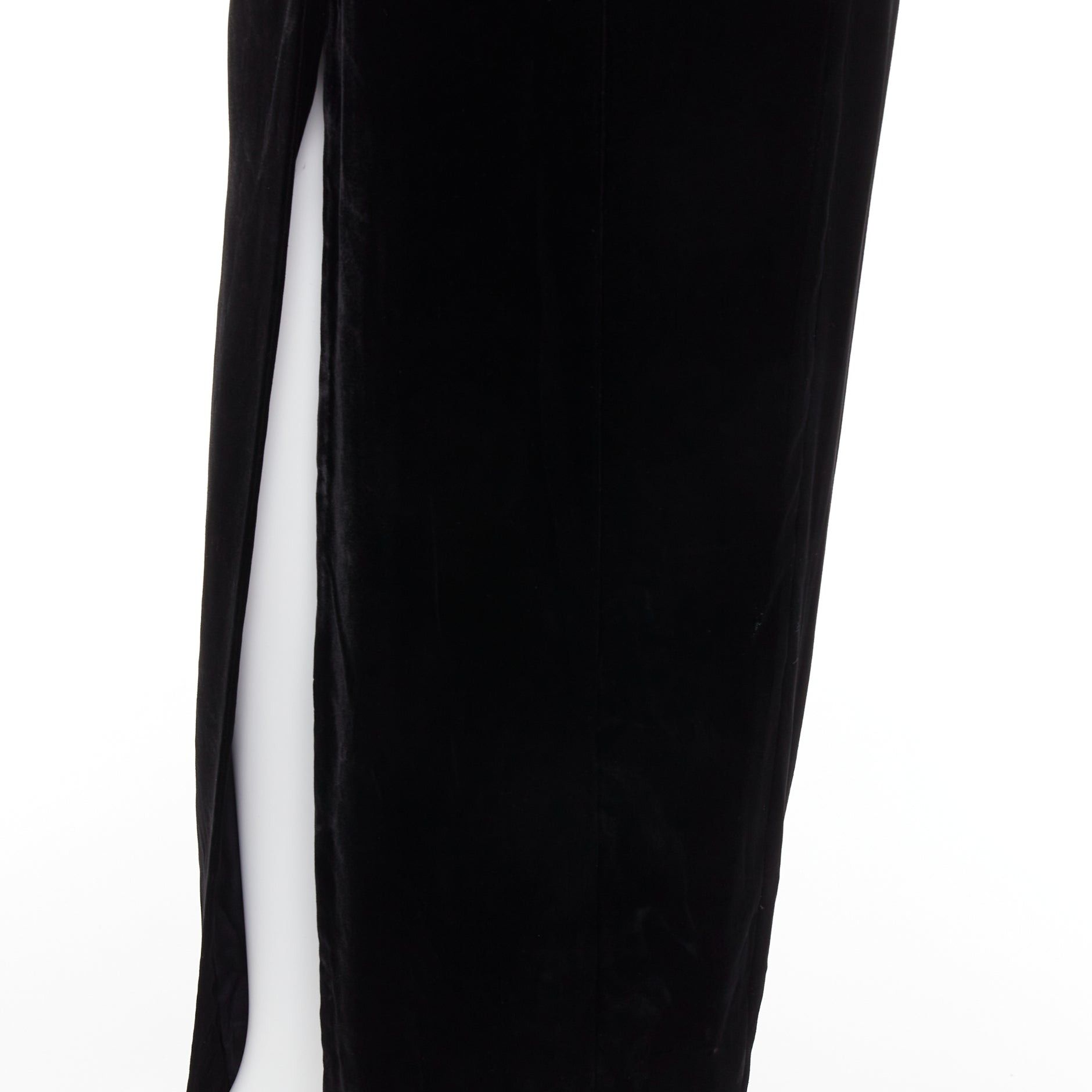 Alexandre Vauthier ALEXANDRE VAUTHIER black velvet crystal embellished bustline sweetheart strapless gown Size S / US 4 / IT 40 - 9 Thumbnail