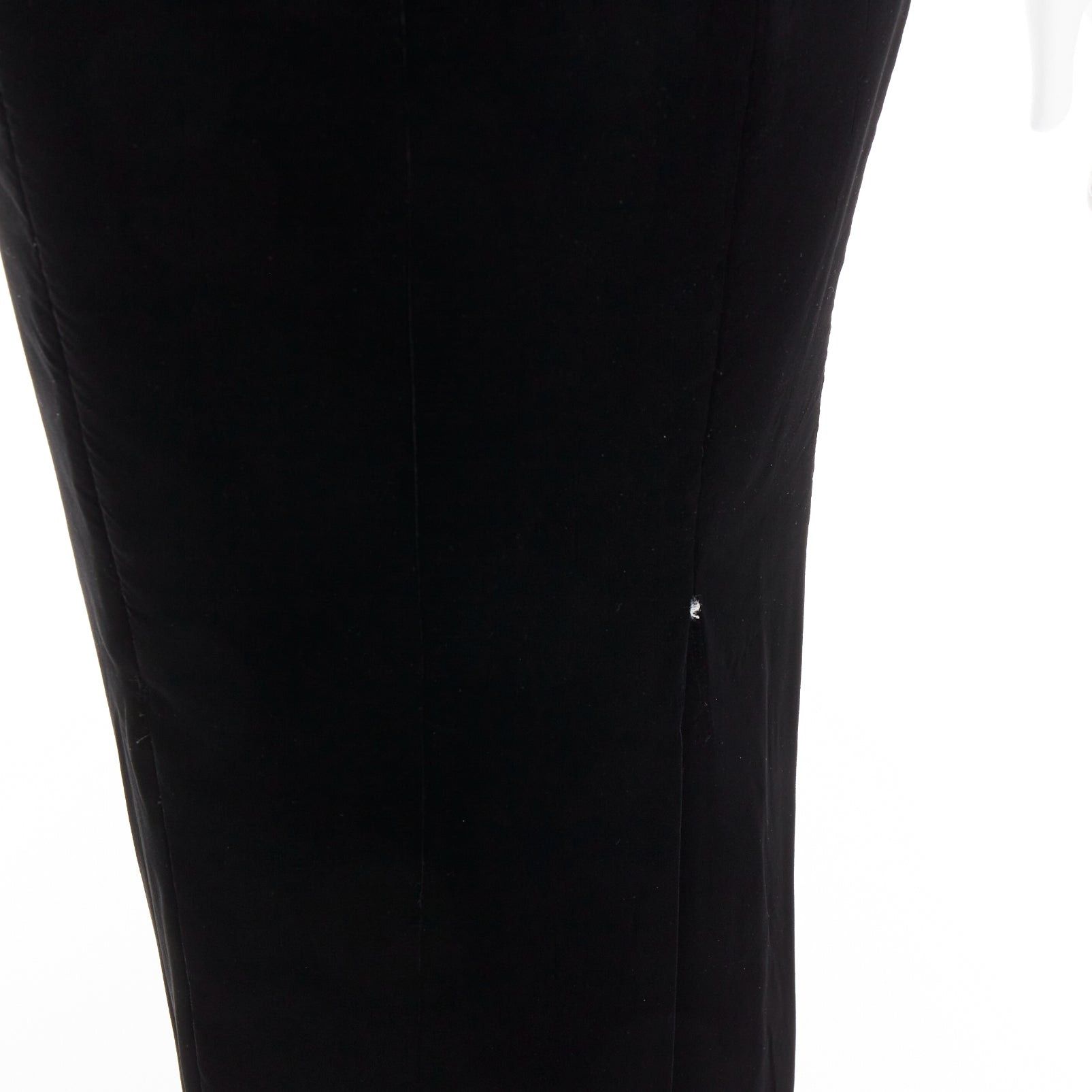 Alexandre Vauthier ALEXANDRE VAUTHIER black velvet crystal embellished bustline sweetheart strapless gown Size S / US 4 / IT 40 - 8 Thumbnail