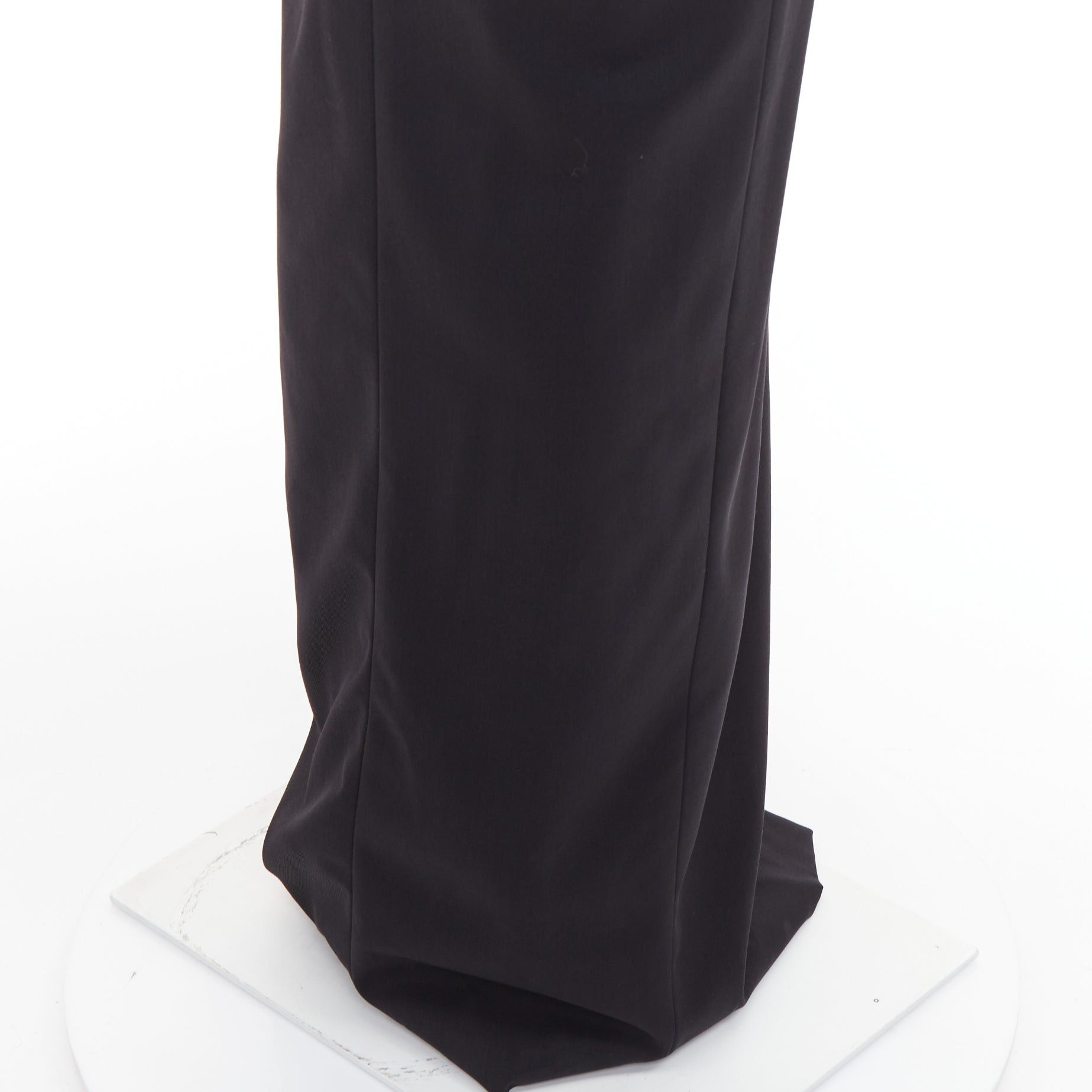 Alexandre Vauthier ALEXANDRE VAUTHIER COUTURE AW2018 Runway black wool high collar open back slit front gown Size S / US 4 / IT 40 - 10 Thumbnail