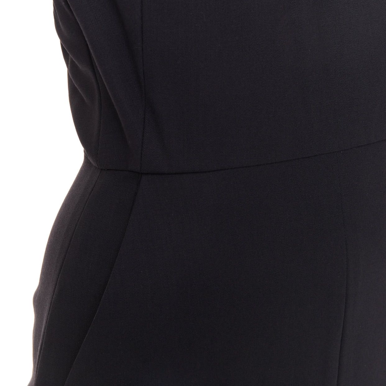 Alexandre Vauthier ALEXANDRE VAUTHIER COUTURE AW2018 Runway black wool high collar open back slit front gown Size S / US 4 / IT 40 - 7 Thumbnail
