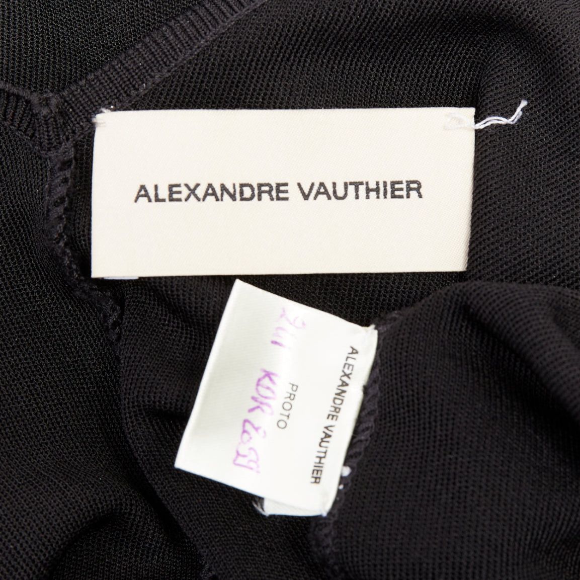 Alexandre Vauthier ALEXANDRE VAUTHIER black fine knit crystal encrusted rope halter tie open back dress Size S / US 4 / IT 40 - 11 Thumbnail