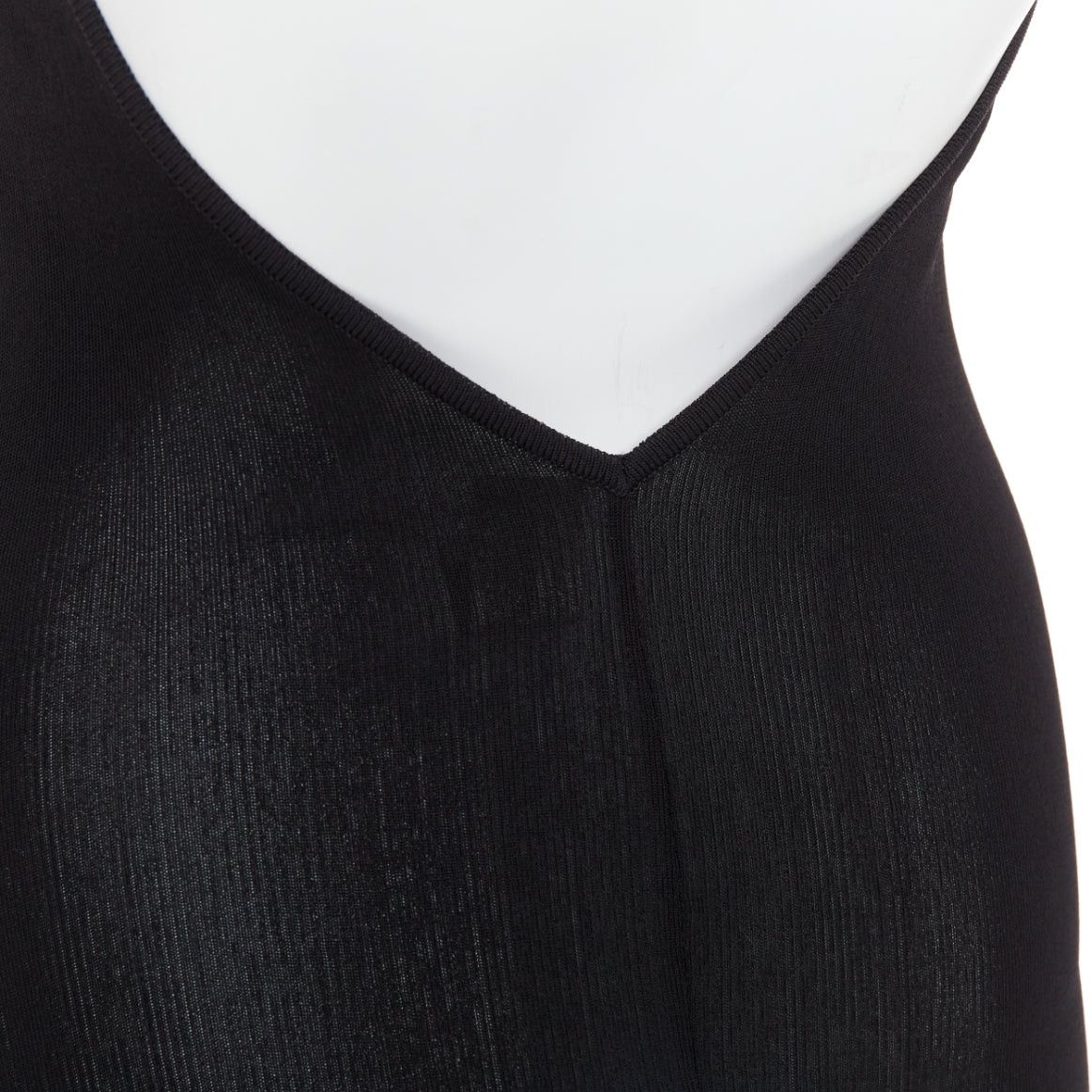 Alexandre Vauthier ALEXANDRE VAUTHIER black fine knit crystal encrusted rope halter tie open back dress Size S / US 4 / IT 40 - 7 Thumbnail