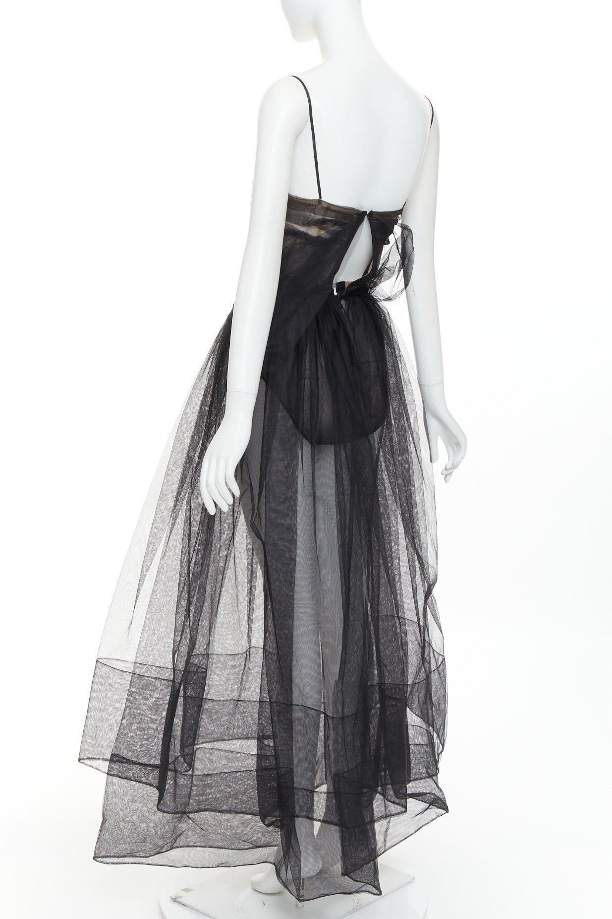 Alexandre Vauthier rare ALEXANDRE VAUTHIER COUTURE AW2017 Runway black sheer tulle flared dress Size S / US 4 / IT 40 - 6 Thumbnail