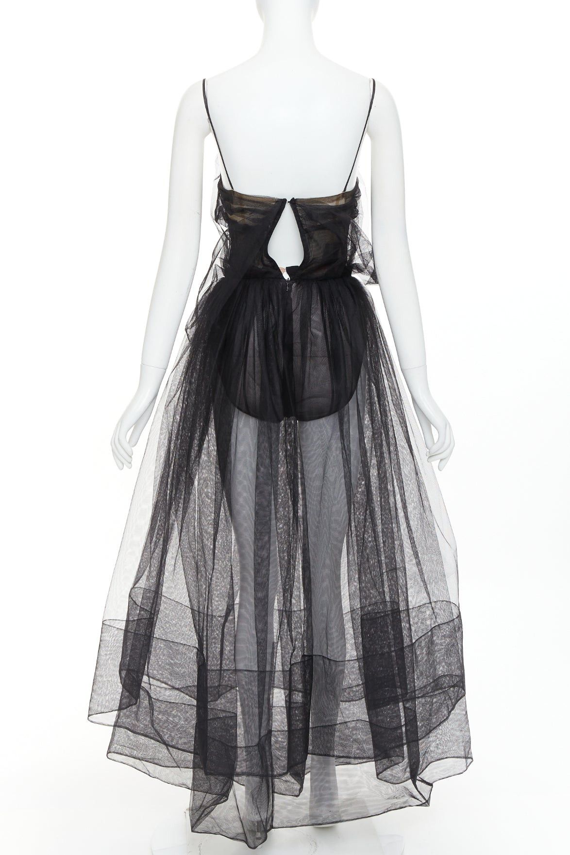Alexandre Vauthier rare ALEXANDRE VAUTHIER COUTURE AW2017 Runway black sheer tulle flared dress Size S / US 4 / IT 40 - 5 Thumbnail