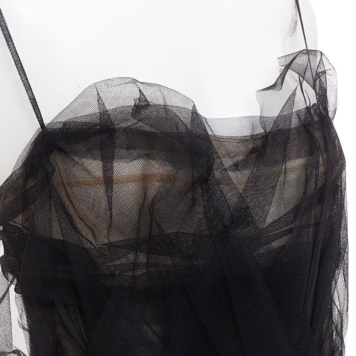 Alexandre Vauthier rare ALEXANDRE VAUTHIER COUTURE AW2017 Runway black sheer tulle flared dress Size S / US 4 / IT 40 - 2 Thumbnail