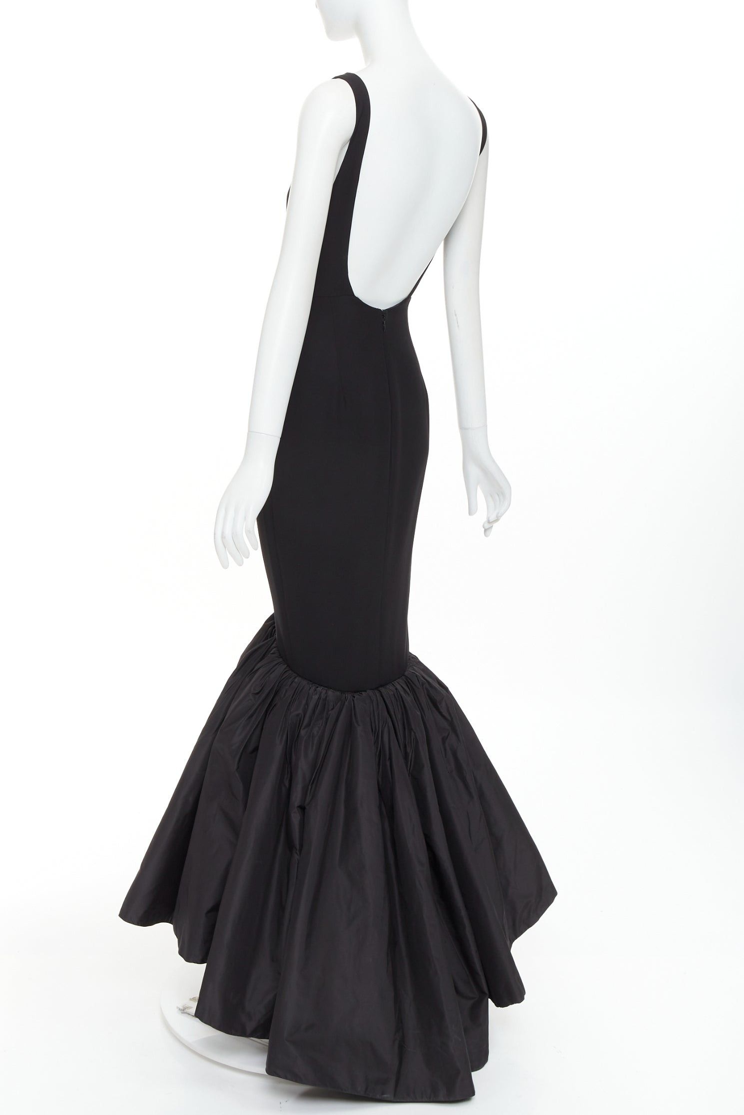 Alexandre Vauthier rare ALEXANDRE VAUTHIER COUTURE SS2025 Runway black open back voluminous taffeta trumpet gown Size S / US 4 / IT 40 - 6 Thumbnail