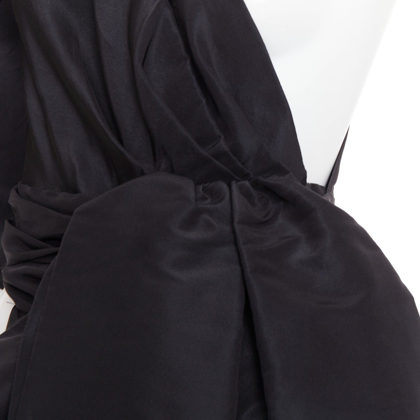 Alexandre Vauthier rare ALEXANDRE VAUTHIER COUTURE SS2017 Runway black tafetta one shoulder bustle train top Size S / US 4 / IT 40 - 9 Thumbnail