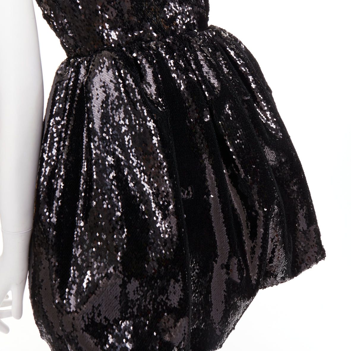 Alexandre Vauthier ALEXANDRE VAUTHIER COUTURE SS2025 Runway black sequinned tulle puff bubble dress Size S / US 4 / IT 40 - 8 Thumbnail