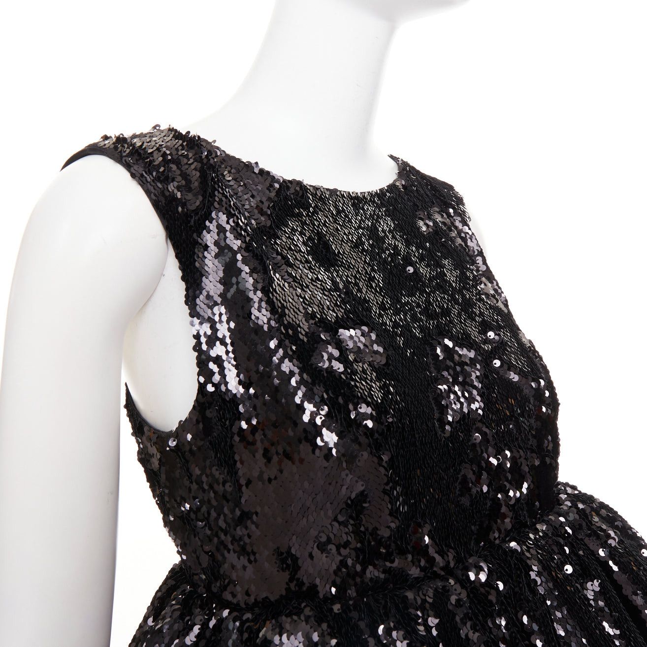 Alexandre Vauthier ALEXANDRE VAUTHIER COUTURE SS2025 Runway black sequinned tulle puff bubble dress Size S / US 4 / IT 40 - 9 Thumbnail