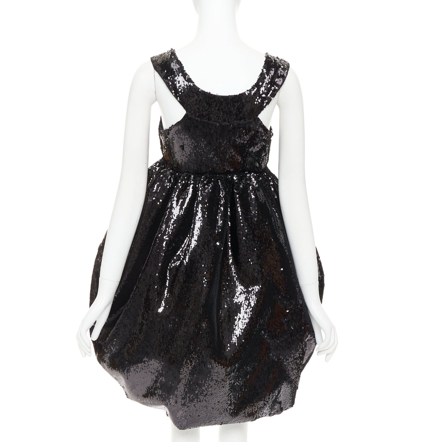 Alexandre Vauthier ALEXANDRE VAUTHIER COUTURE SS2025 Runway black sequinned tulle puff bubble dress Size S / US 4 / IT 40 - 5 Thumbnail