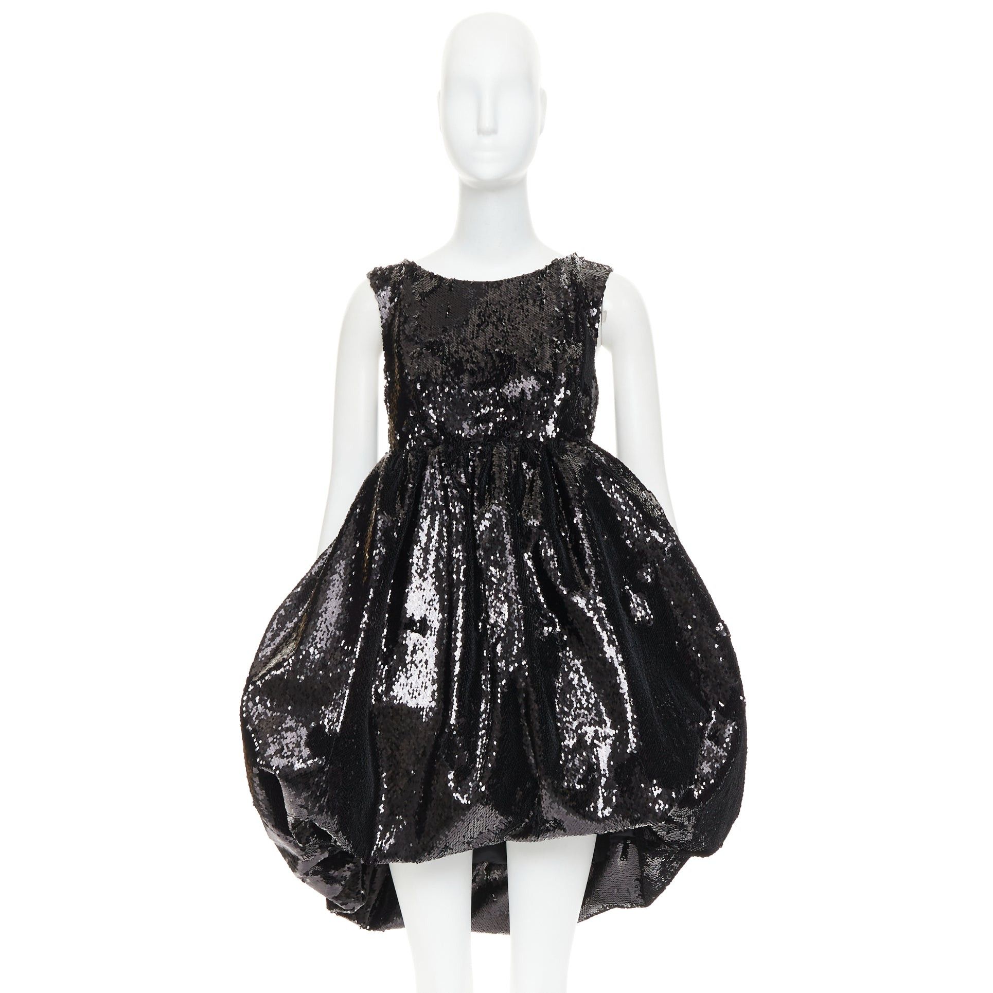 Alexandre Vauthier ALEXANDRE VAUTHIER COUTURE SS2025 Runway black sequinned tulle puff bubble dress Size S / US 4 / IT 40 - 11 Thumbnail