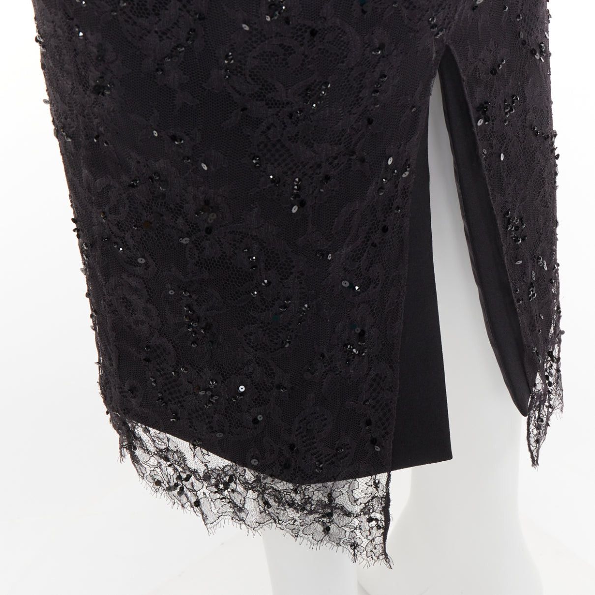 Alexandre Vauthier ALEXANDRE VAUTHIER COUTURE AW2019 Runway green rosette crystal embellished lace dress Size S / US 4 / IT 40 - 11 Thumbnail