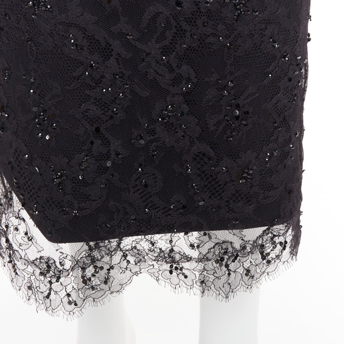 Alexandre Vauthier ALEXANDRE VAUTHIER COUTURE AW2019 Runway green rosette crystal embellished lace dress Size S / US 4 / IT 40 - 8 Thumbnail