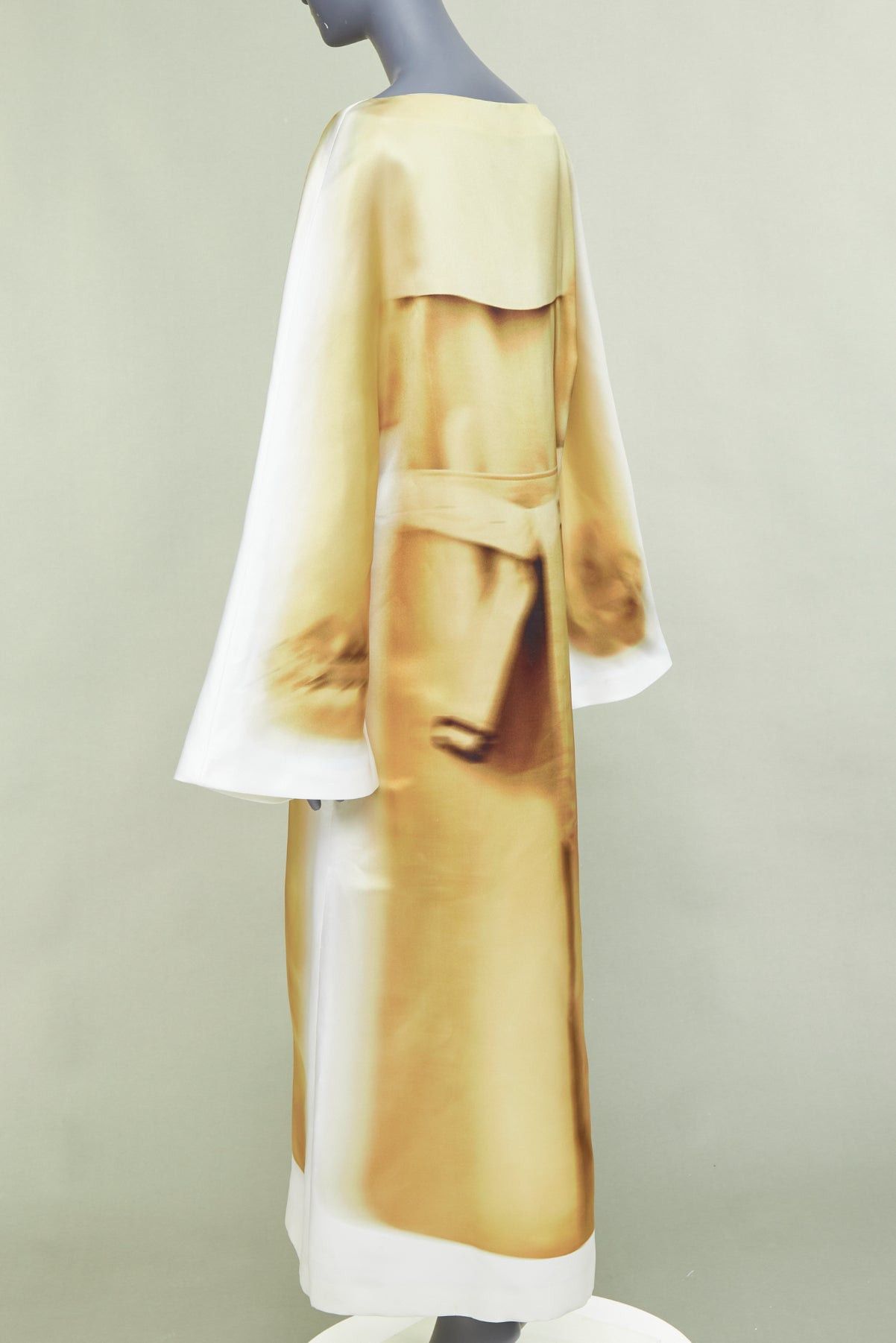 Loewe rare LOEWE JW ANDERSON 2023 Runway Trompe Loeil Blurry Trench Coat print voluminous sleeves dress Size M / US 6-8 / IT 42-44 - 5 Thumbnail