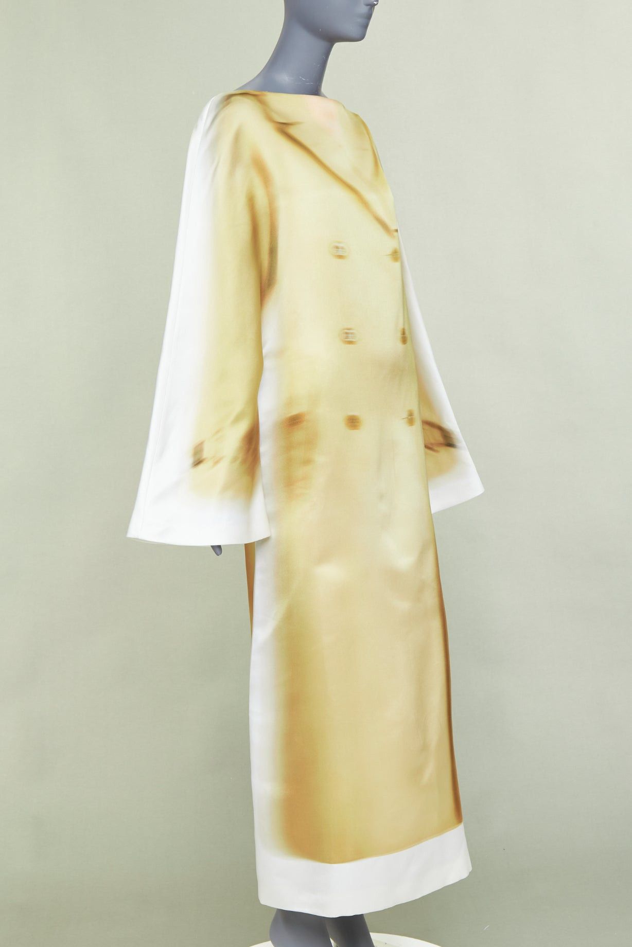 Loewe rare LOEWE JW ANDERSON 2023 Runway Trompe Loeil Blurry Trench Coat print voluminous sleeves dress Size M / US 6-8 / IT 42-44 - 3 Thumbnail