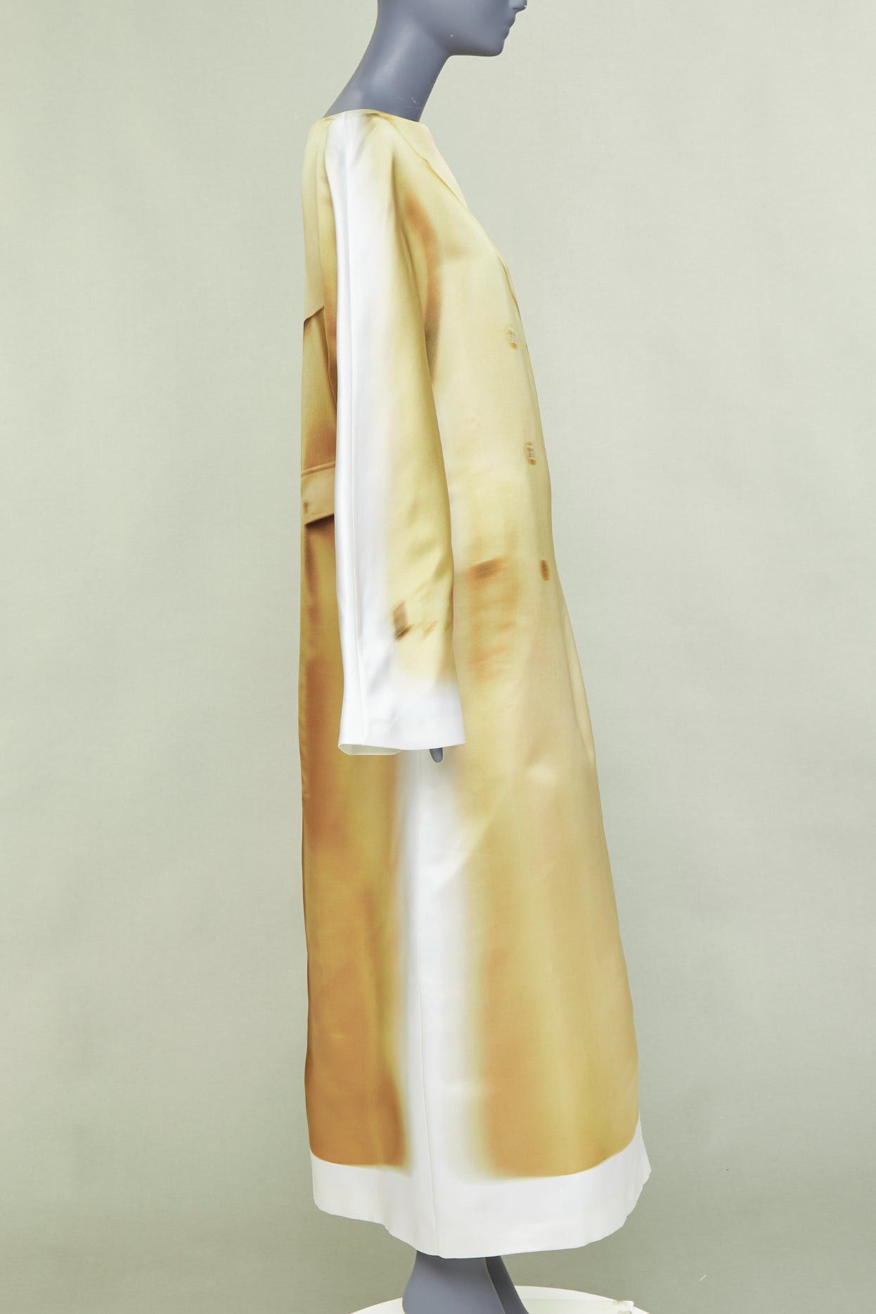 Loewe rare LOEWE JW ANDERSON 2023 Runway Trompe Loeil Blurry Trench Coat print voluminous sleeves dress Size M / US 6-8 / IT 42-44 - 4 Thumbnail