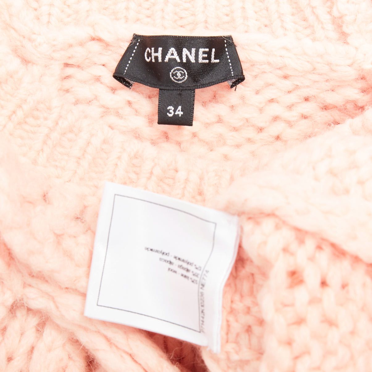 Chanel CHANEL 21B pink wool alpaca blend ruffle capelet sweater FR34 XS Size XS / US 0-2 / IT 36-38 - 8 Thumbnail